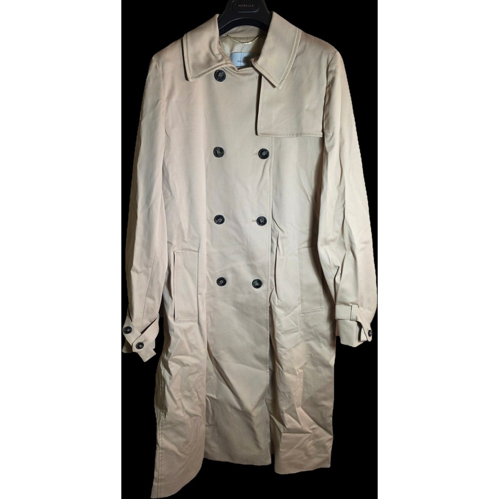 Marella Italy Belted Trench Coat US Size 8 - Beige Excellent